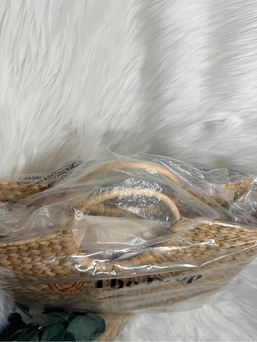 NWT- The Drop Jileen Top Handle Straw Bag
